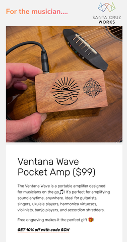 Santa Cruz Works Holiday Gift Guide 2023 - Ventana Wave Amp