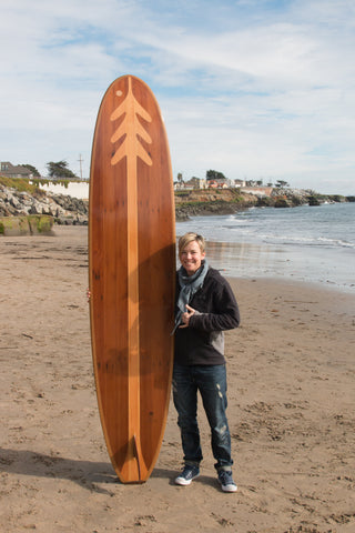 Liz and her Ventana Surfboard