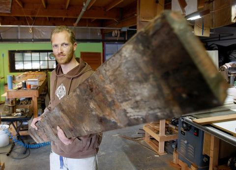 Pic by Vern Fisher Western Flyer Boat Hull - Douglas fir - John Steinbeck