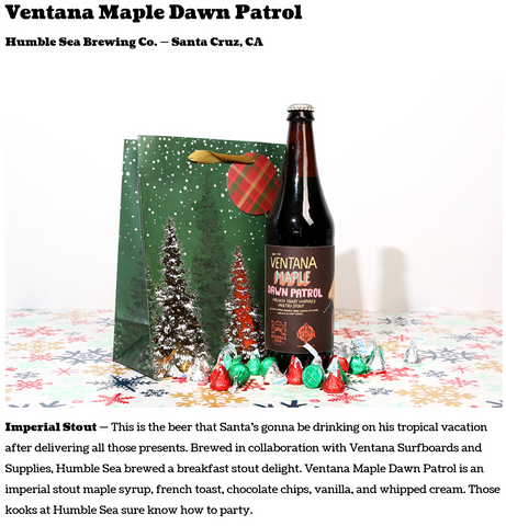 Ventana Maple Dawn Patrol by Humble Sea award from Hop Culture Magazine