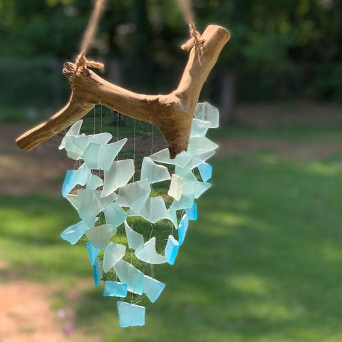 Driftwood Sea Glass Wind Chime