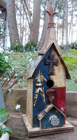 Church Birdhouses Rustic Birdhouse Vintage Barn Wood ...