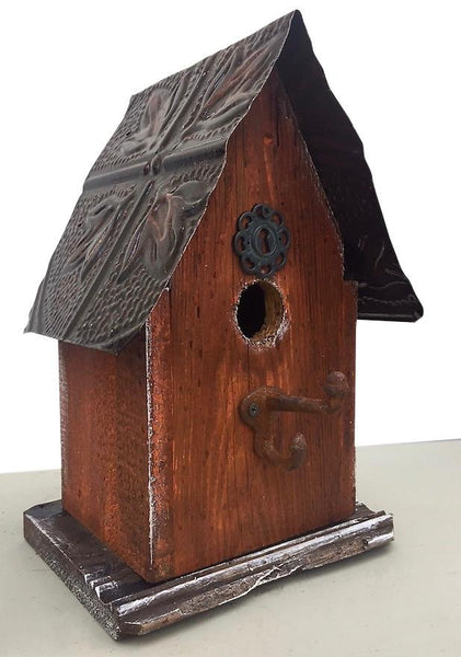 Barn Wood Tin Birdhouses Rustic Birdhouse Unique Bird ...