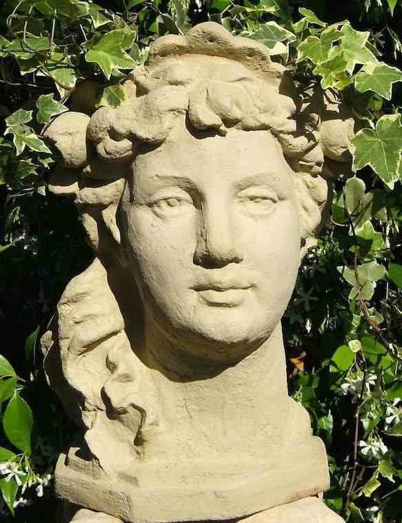 Lady Head Planter in Cast Stone – The Birdhouse Chick
