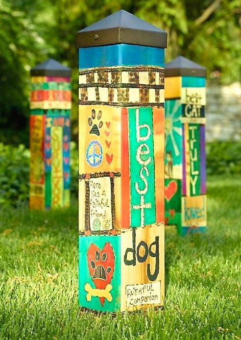 Vinyl Art Poles 20-inch | Garden Art Poles | Unique Yard Art – The