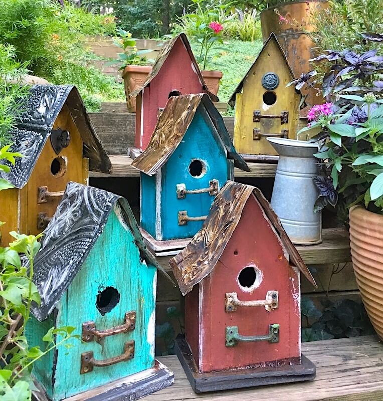 Barn Wood &amp; Tin Birdhouses Rustic Birdhouse Unique ...