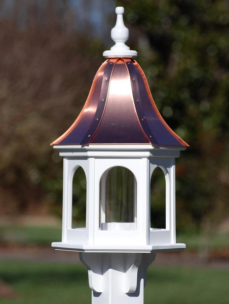 Copper Roof Bird Feeder Vinyl/PVC Gazebo for 4x4 Post ...