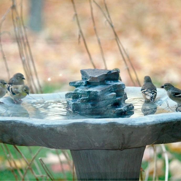 Download Layered Rock Waterfall Birdbath Fountains Bird Bath Waterfall Pump The Birdhouse Chick