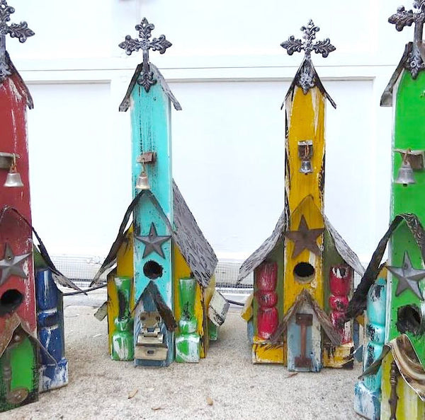 Rustic Birdhouses Church Birdhouse Vintage Style Bird ...