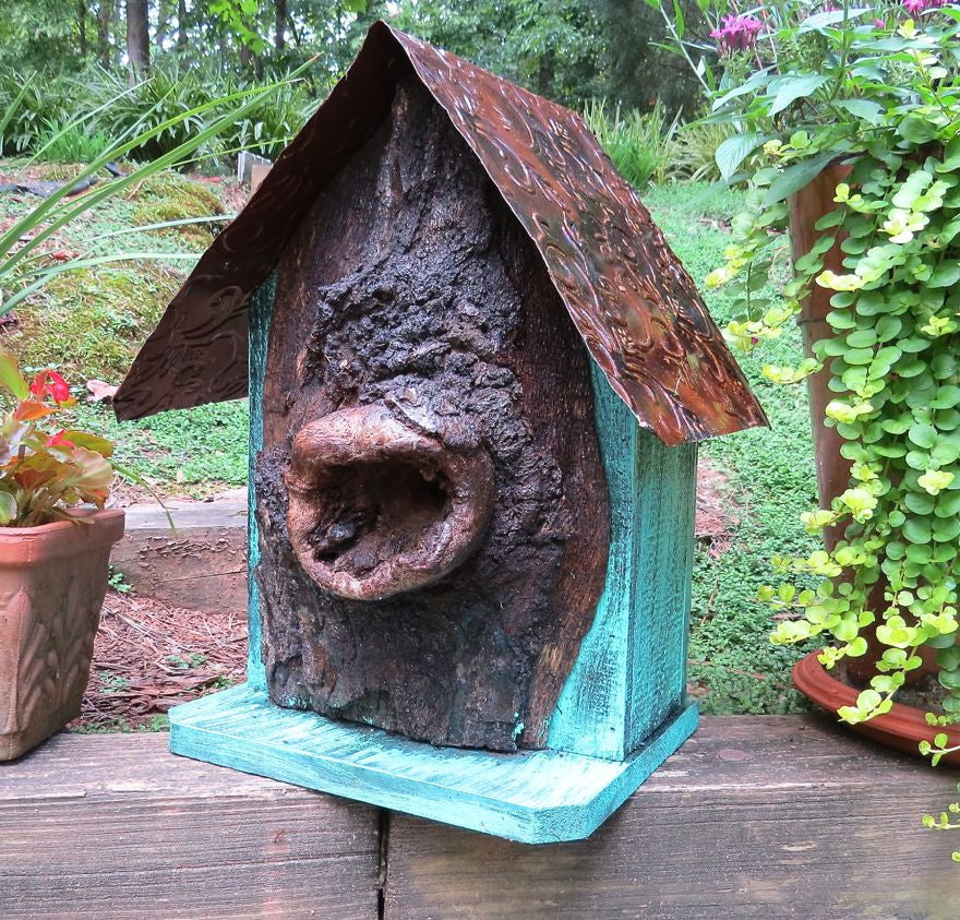 Rustic Birdhouses Barn Wood Birdhouse Unique Log Bird ...