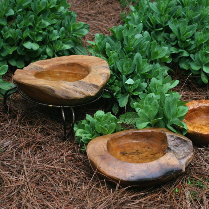 Teak Bird Bath Teak Deck Mount Birdbath Unique Ground Bird