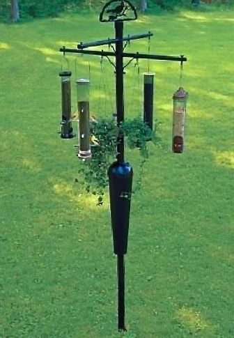 build a bird feeder pole