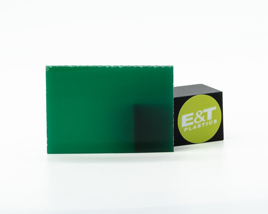 Jet Plastics T Shape Clear Acrylic with Green Trim Divider - 30W x 5H