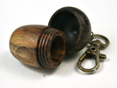 LV-2718  Chittum Wood & Black Palm Acorn Pendant Box-SCREW CAP