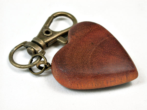 LV-2021 Pernambuco Wooden Heart Charm, Keychain, Wedding Favor-HAND CA – Elvio Design