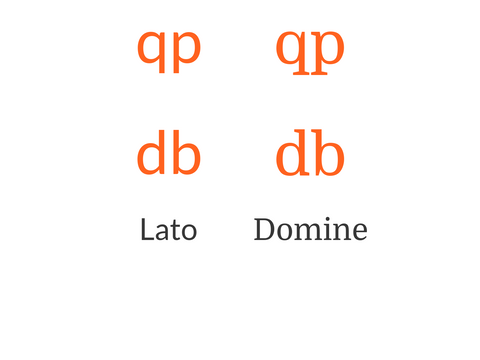 Image demonstrating letter mirroring