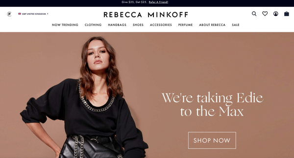 Rebecca Minkoff homepage