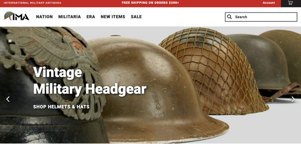 International Military Antiques homepage