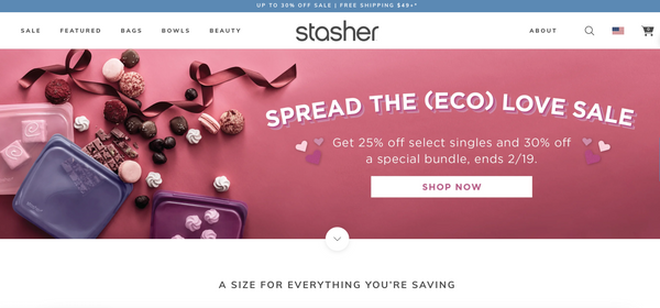Stasher homepage