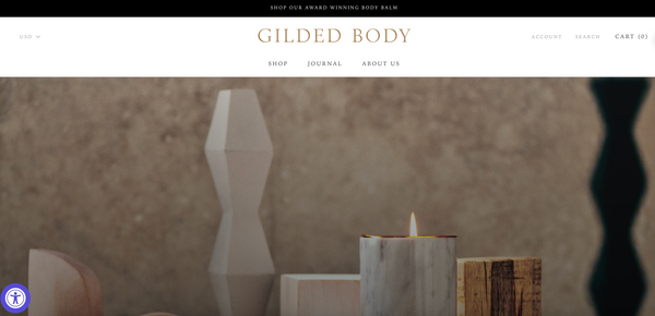 Gilded Body homepage