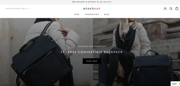 Storksak homepage