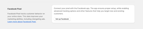 Facebook pixel in Shopify