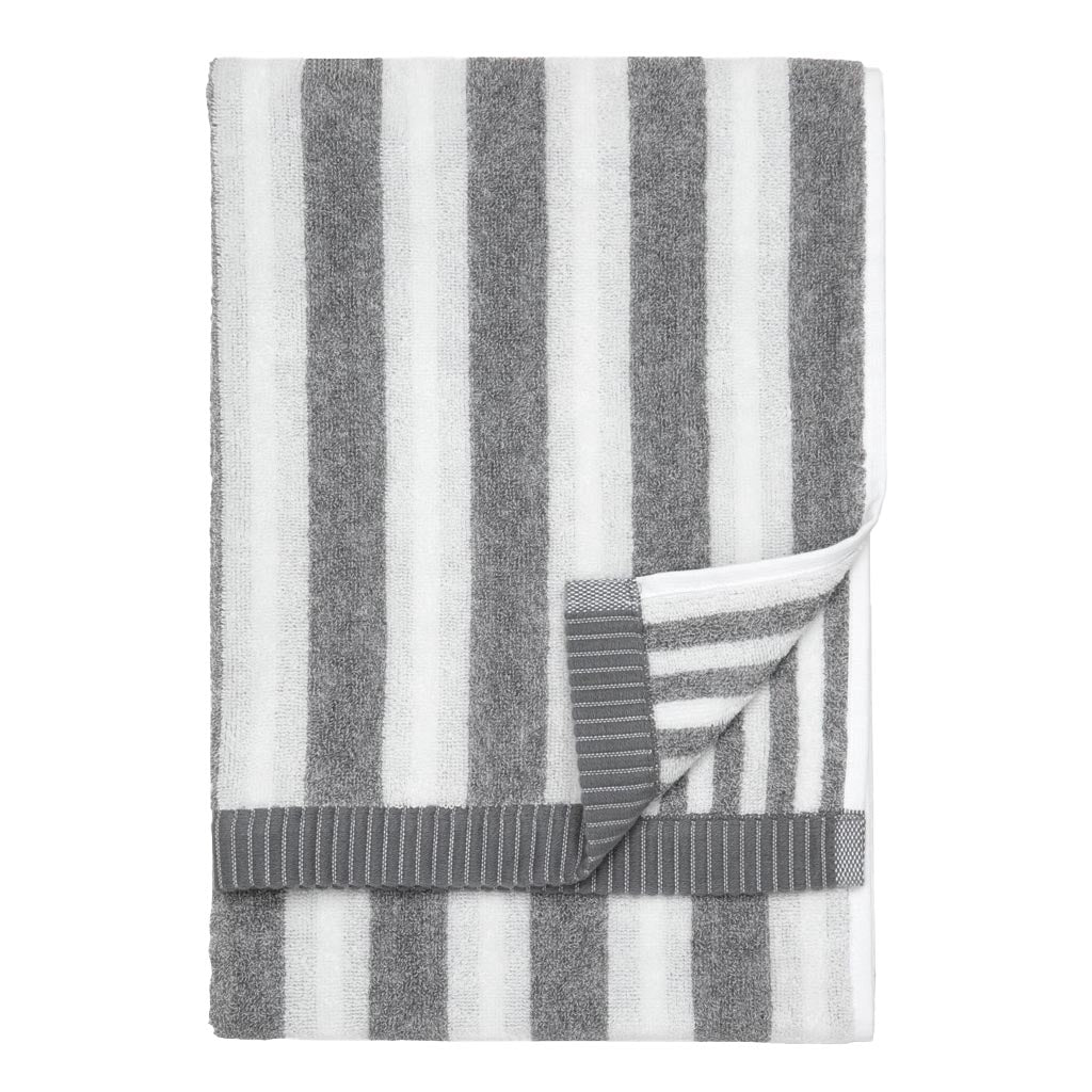 Marimekko Kaksi Raitaa Hand Towel Dark Grey & White