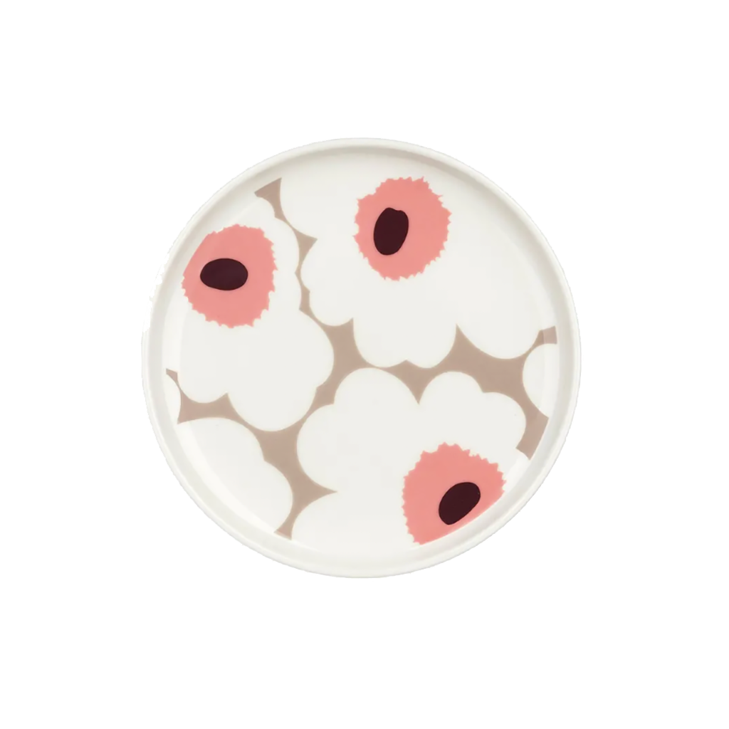 Marimekko Unikko Plate  Clay/DarkWine