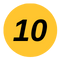 Yellow circle with the number 10 inside it