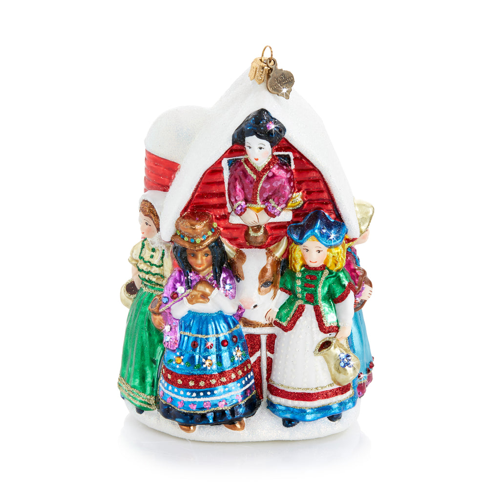 Eight Maids-A-Milking Glass Ornament