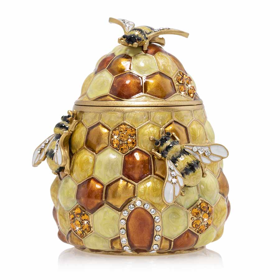 Jay Strongwater Mead Beehive Wine Stopper & Stand