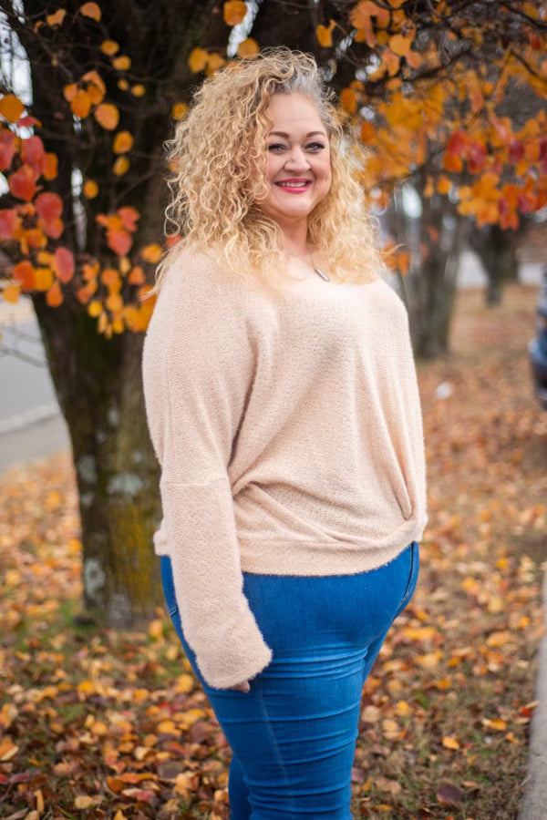 Khaki Chunky Distressed Hem Sweater Dress