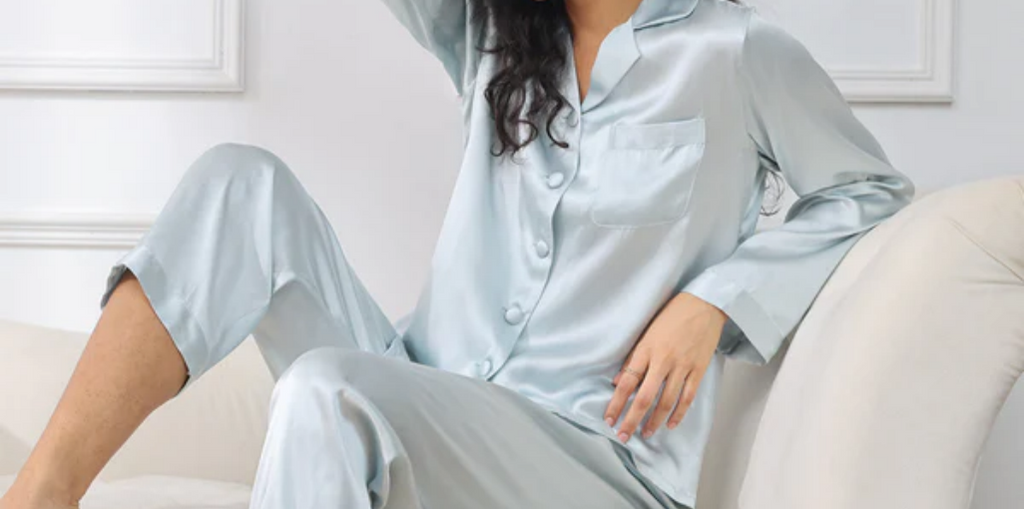 Pyjama Femme Boutonné en Pure Soie