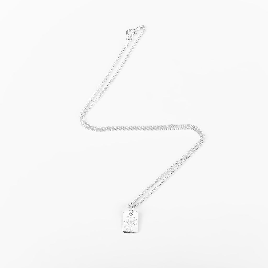 tag necklace silver