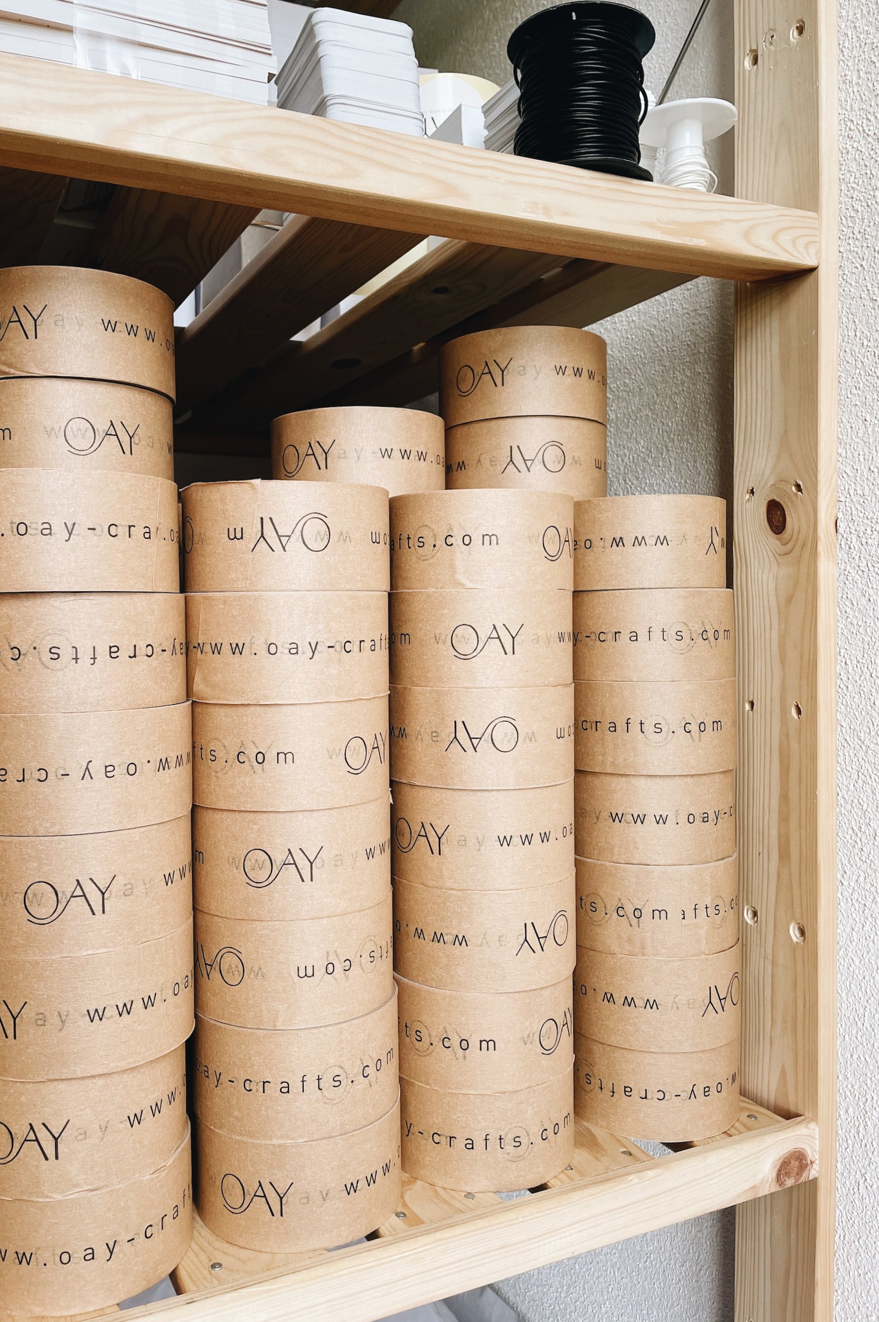 Adhesive paper rolls for our packages - OAY