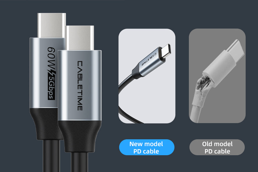 New USB-C to USB-C 100W Charging Cable - CABLETIME