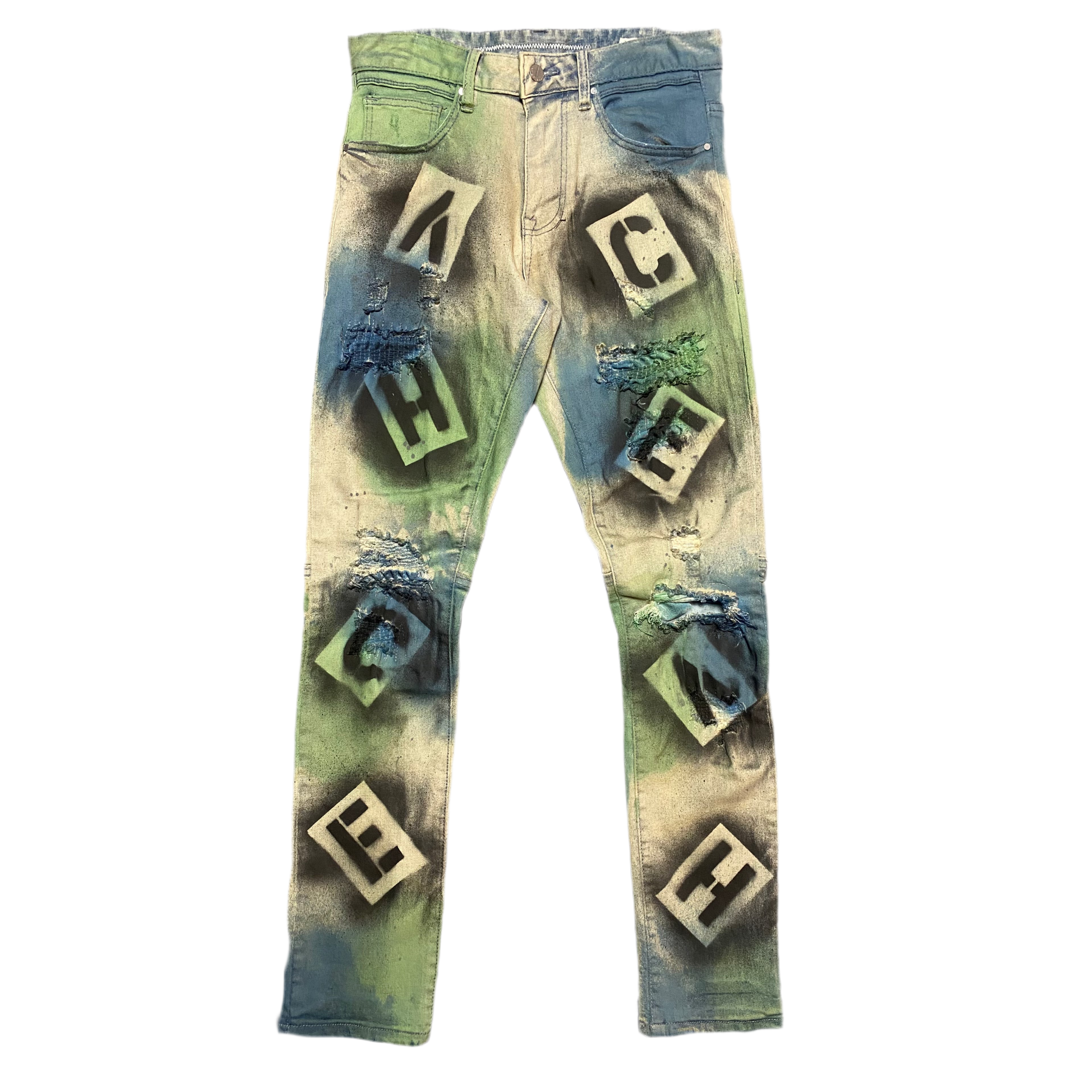 1/1 Block Letter Denim