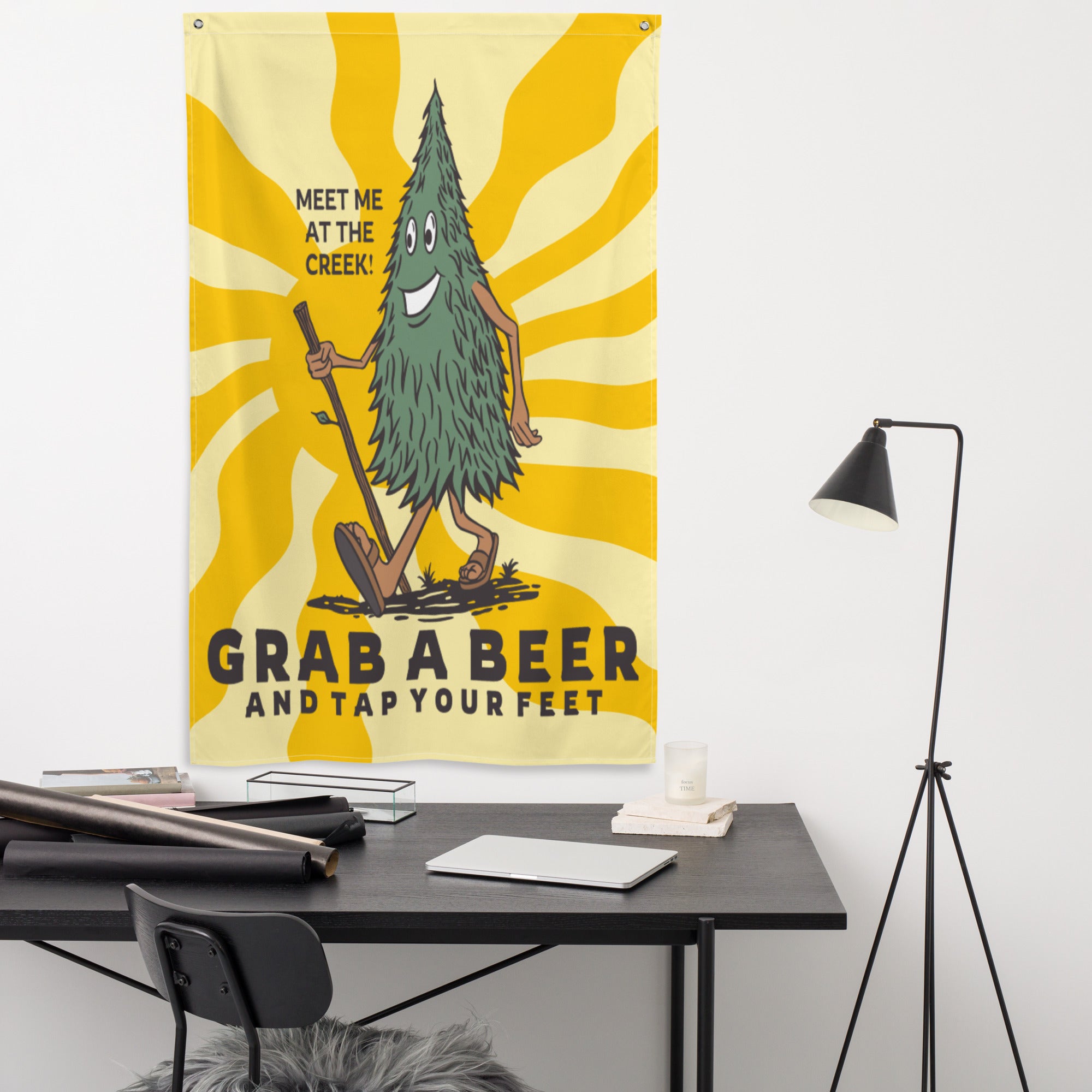Grab A Beer & Tap Your Feet Flag | 2 iron grommets | 56
