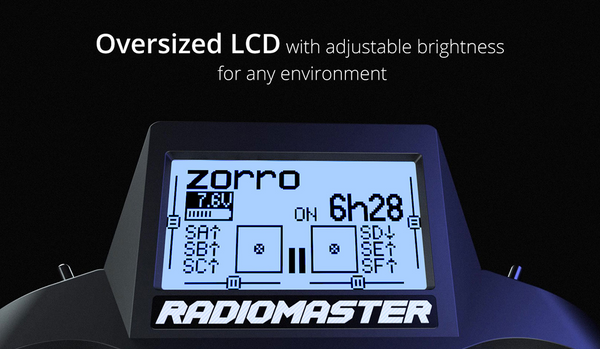 RadioMaster Zorro Radio oversized LCD