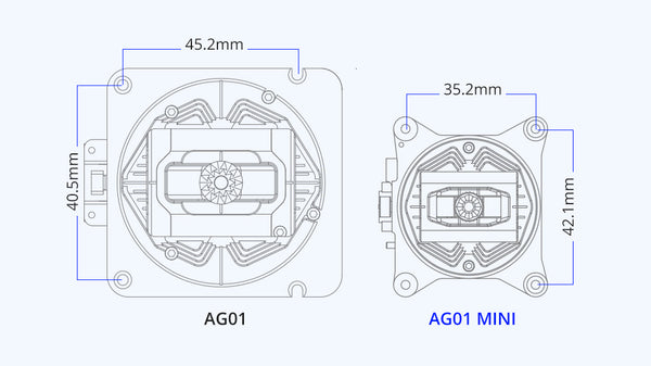 AG01 MINI CNC Hall Gimbals for TX12 & Zorro