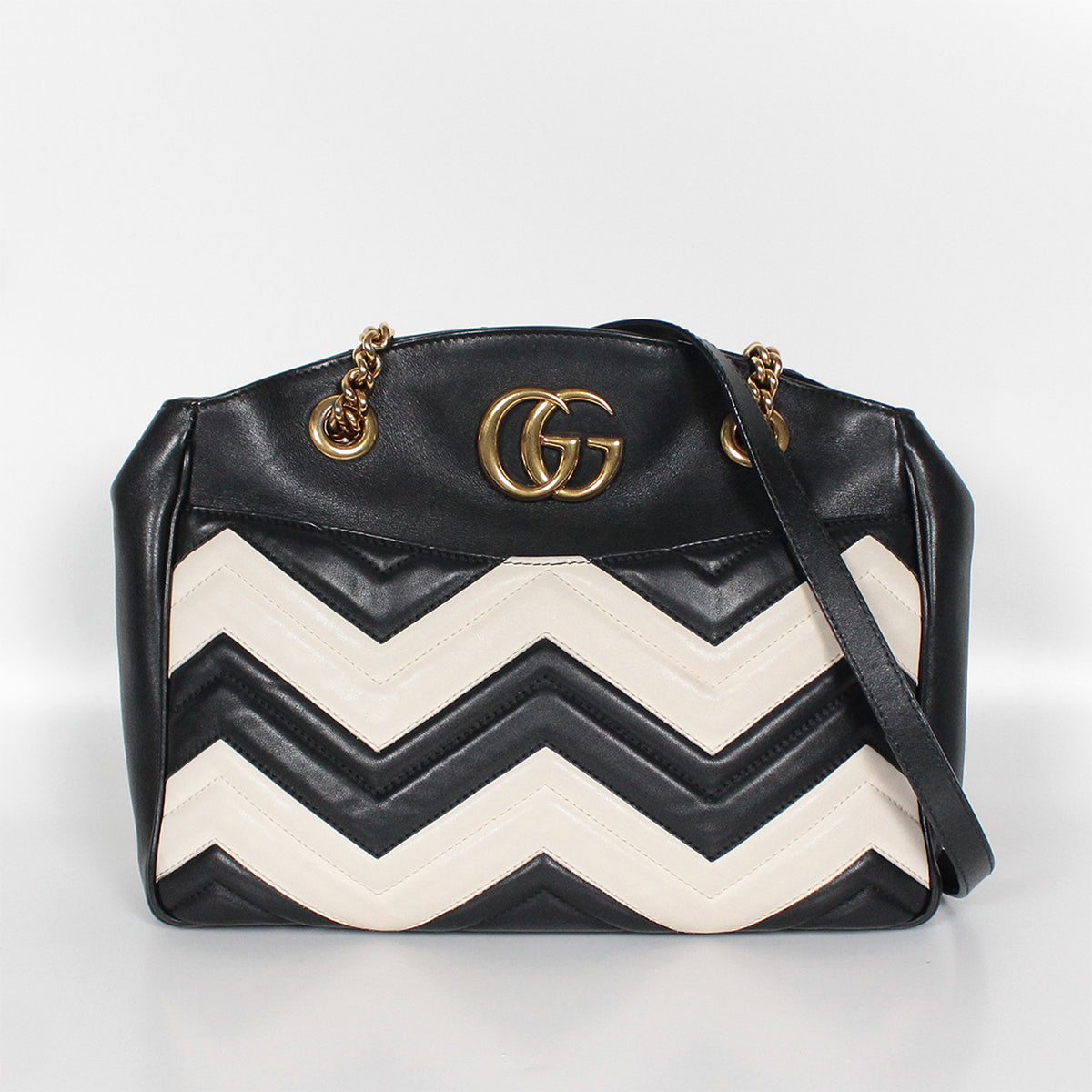 GG MARMONT  Shoulder Bag Black&White