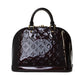 ALMA PM Monogram Vernis Leather Top Handle Bag Amarante