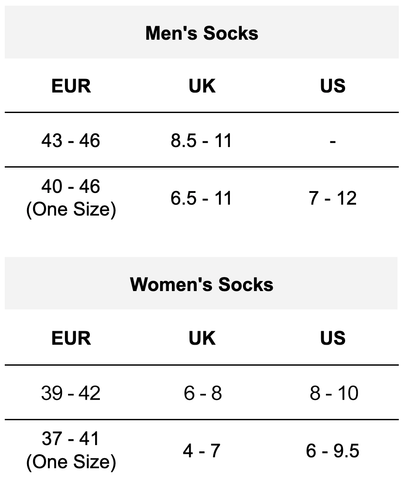 Size Charts - The Next Pair