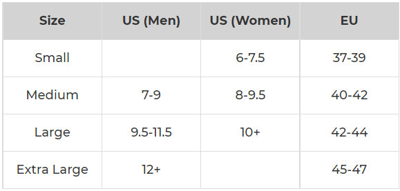 Size Charts - The Next Pair