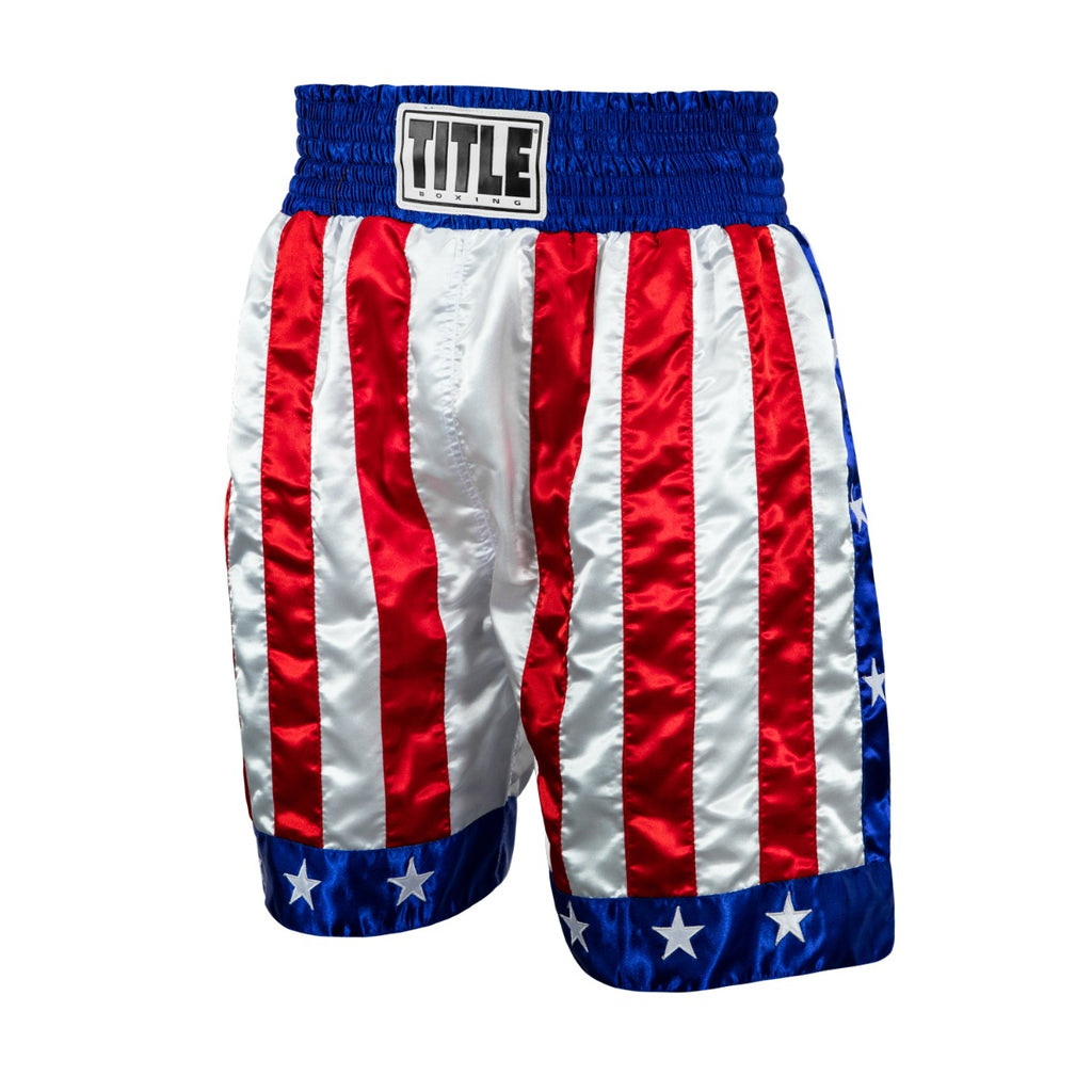 TITLE American Flag Boxing Trunks