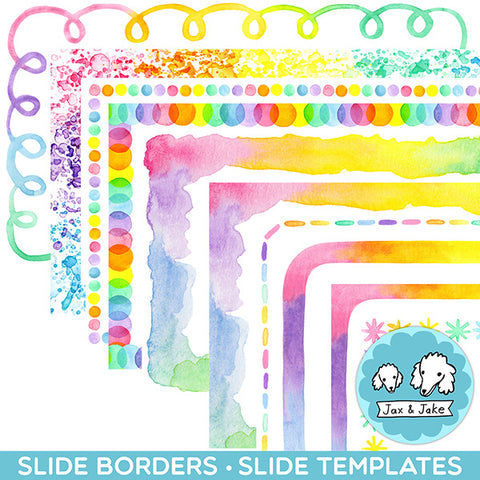 Pastel Watercolor Slide Templates