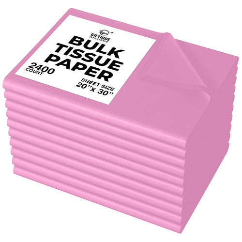 Hot Pink Glitter Tissue Paper, 20x30 inch, Bulk 200 Sheet Pack