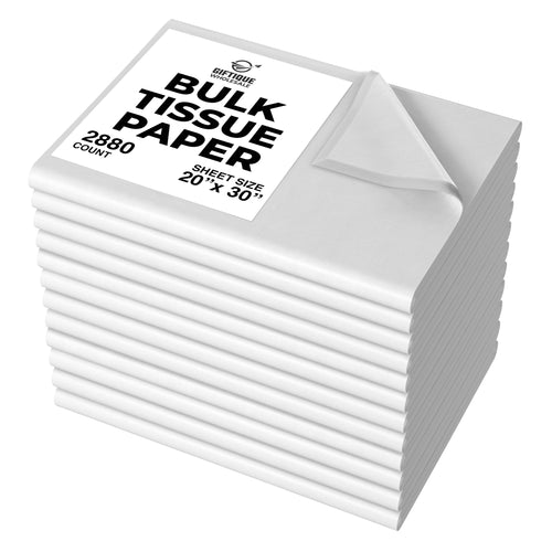 24 x 36 - White Tissue Paper, White, 480 Sheets/Ream, 2 Reams/Case - BGR
