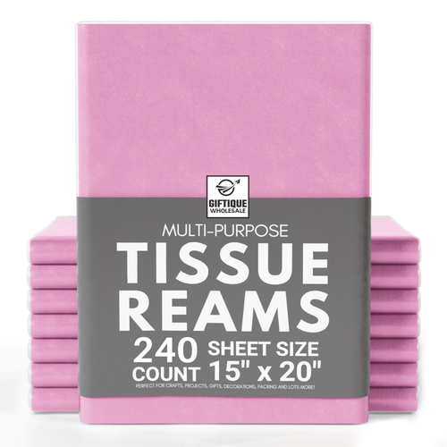 Light Pink Color Tissue Paper 20 x 30 24 Sheets / Pack