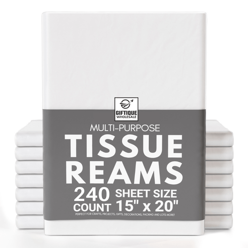 960 Sheets White Tissue Ream - 15 inch x 20 inch